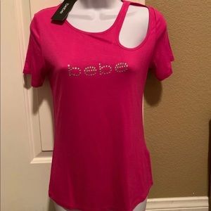 🚫SOLD🚫Auth,BWT BEBE open shoulder shirt - Size M